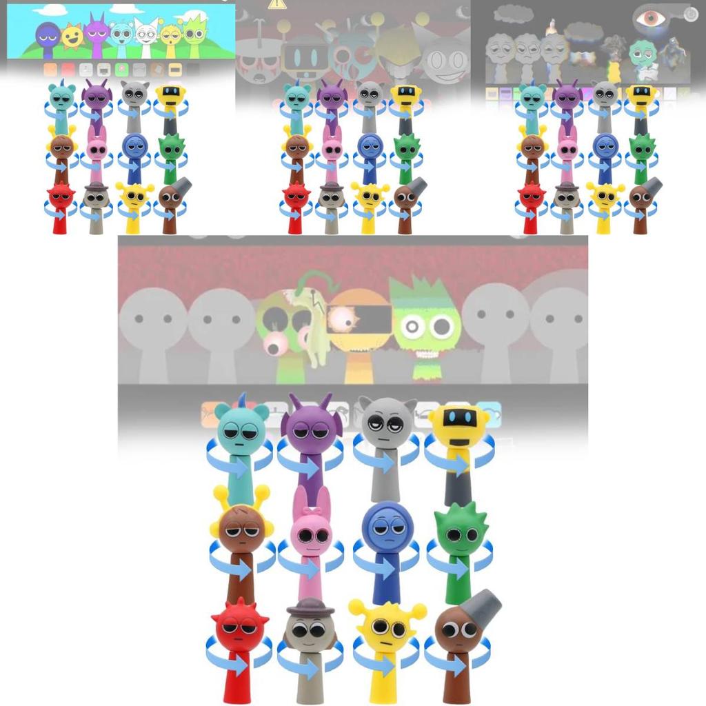 Unique Sprunki Rhythm Box Figurines In Various Colors Perfect For Cake Toppers And Collectibles