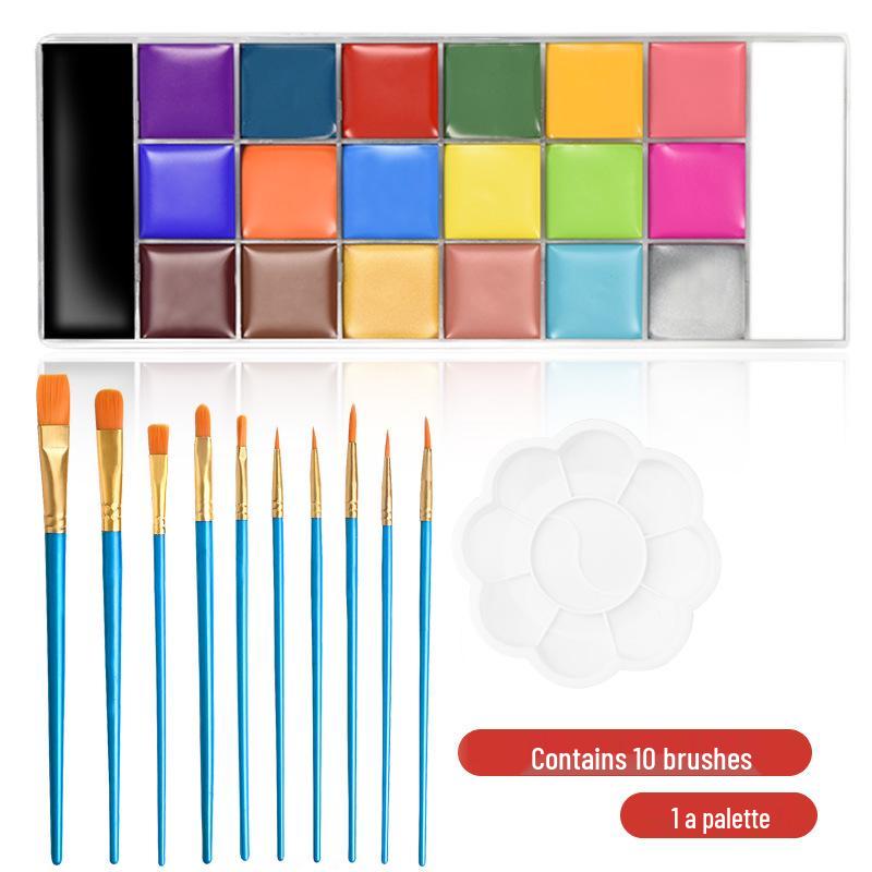 20-цветная масляная краска для тела и лица для Хэллоуина и Рождества