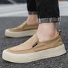 2025 Лето Мужские Дышащие Повседневные Холщовые Туфли Комфортные Слипоны Лоферы Мягкие Пенни для Мужчин Вождение Обувь для Лодки Лоферы Размер 48