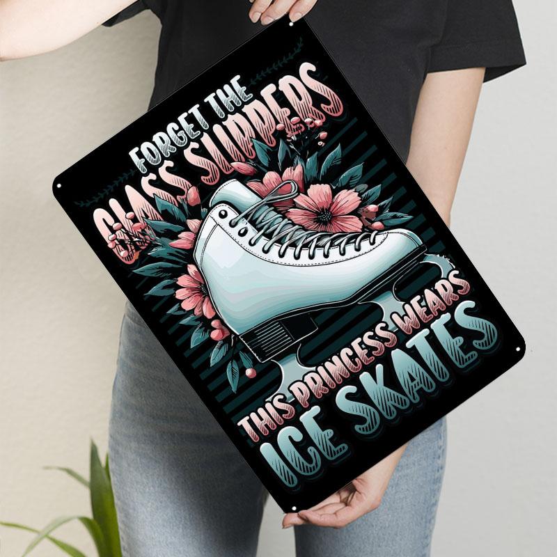 Ice Skating Girls Tinplate Signs Sport Poster Bar Custom Metal Sign for Wall Art Decoration Vintage Metal Plate Home Decor Room