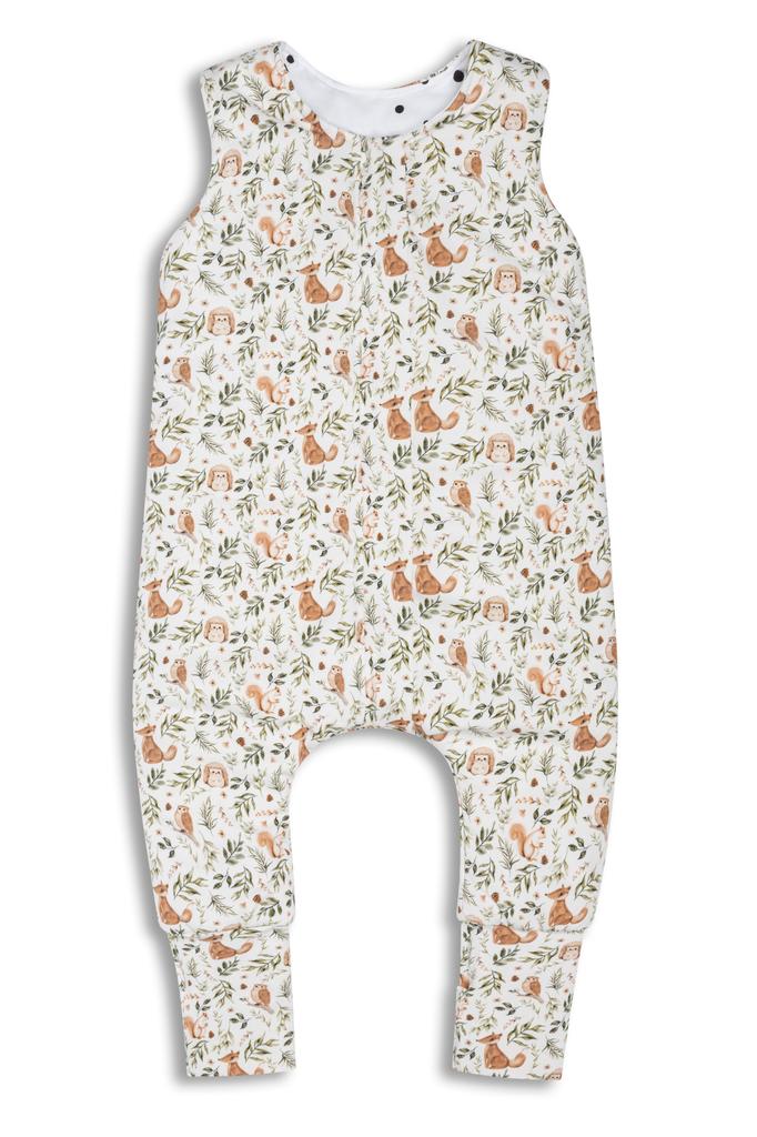 Спальный мешок двухсторонний с ножками Xs (6-12 месяцев) Лес цвета слоновой кости