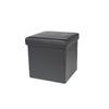 Collapsible Storage Ottoman Spacious Cube Seat Indoor Organizer Removable Lid Modern Footrest Furniture Clutter Solution