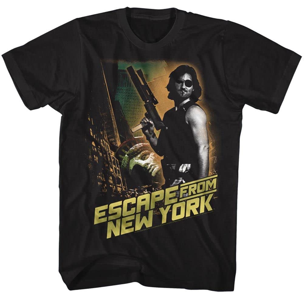 Футболка Escape From New York Унисекс Летняя Ретро Графическая с Изображением Боевика Короткий Рукав Повседневная Уличная Одежда Свободный Крой Футболка для Фаната Фильма