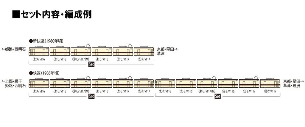 TOMIX N Gauge JNR 117 0 Series New Rapid Set 98818 Железнодорожная модель поезда