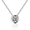 1 Carat, Necklace S925 Silver-Plated Rose Gold Inlaid With Moissanite Bubble Pendant With Chain Silver Jewelry