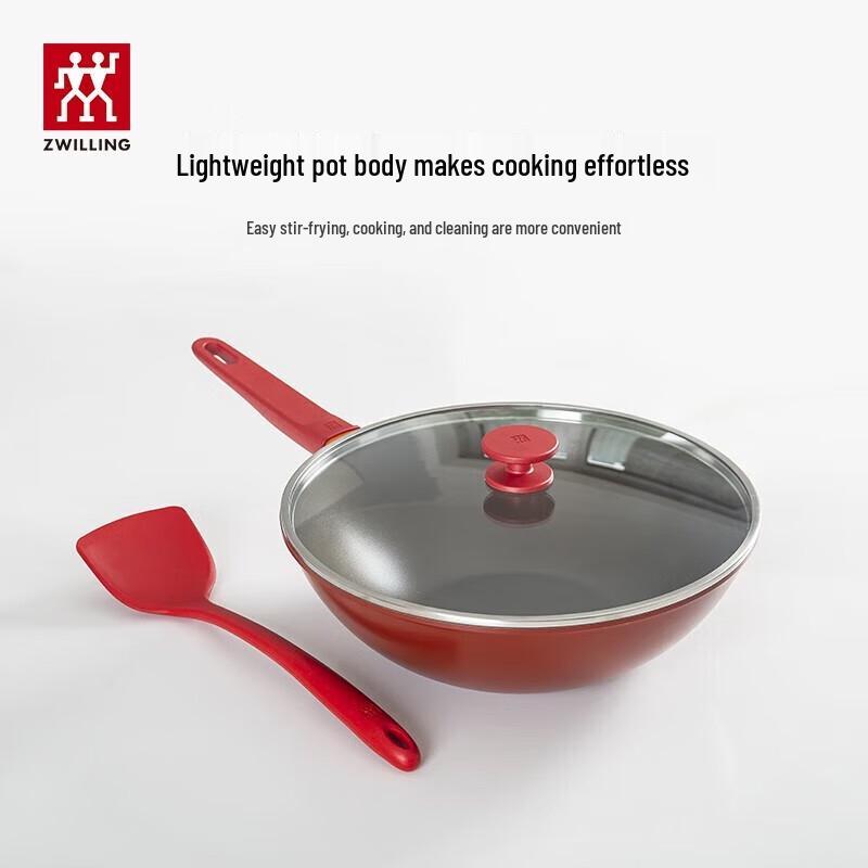ZWILLING NOW 30cm Pomegranate Non-Stick Wok Cookware Set