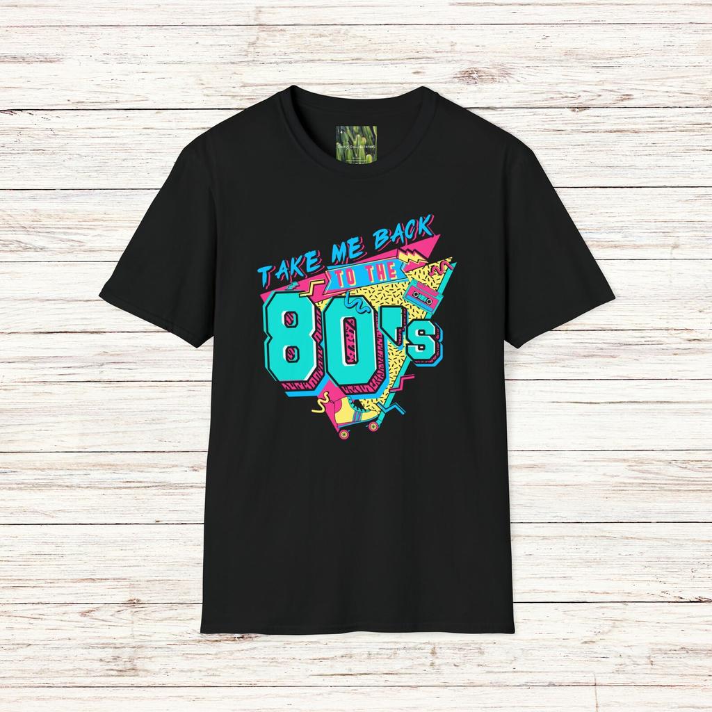 Retro 80s Graphic Tee: Colorful Oldies T-Shirt