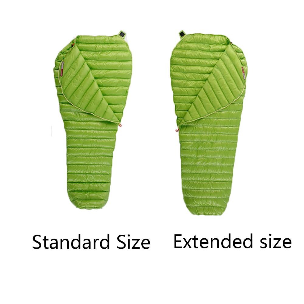 Спальный мешок из гусиного пуха для взрослых, теплый, ультралегкий, для кемпинга, пеших походов, бэкпэкинга