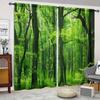 Forest Print Printed Curtain for Home Decor - Rod Pocket Window Treatment for Bedroom, Kitchen, Living Room