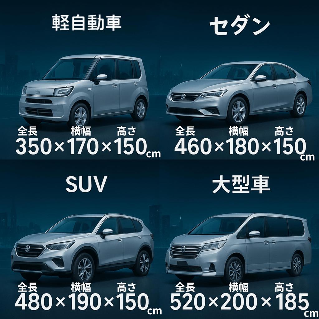 Mechanic Convenient Car Cover with Side UV Breathable 480 x 190 x 150 [Automotive Supervised] Zipper, Waterproof, Snowproof, Dustproof, Protection,