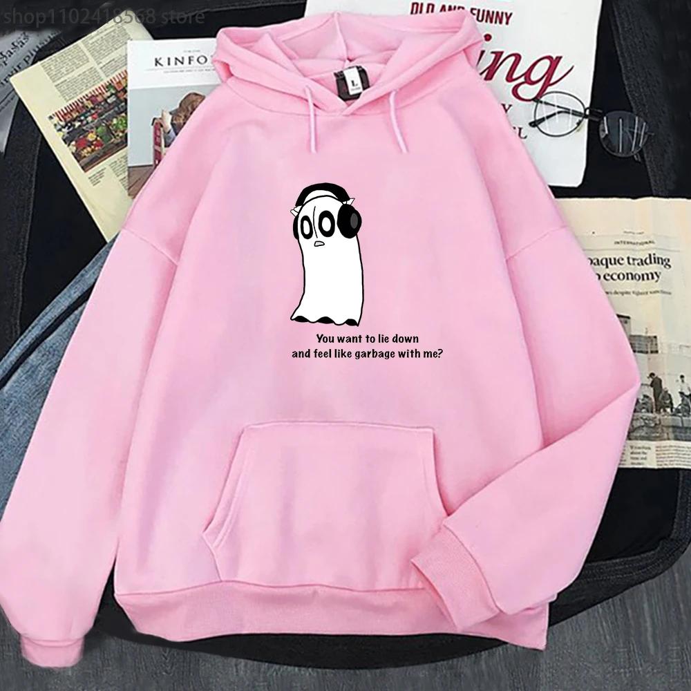 Толстовки с капюшоном Undertale Game Kawaii Cartoon Napstablook Ghost Sweatshirt Halloween Graphic Pullovers Hooded Women Hoodie
