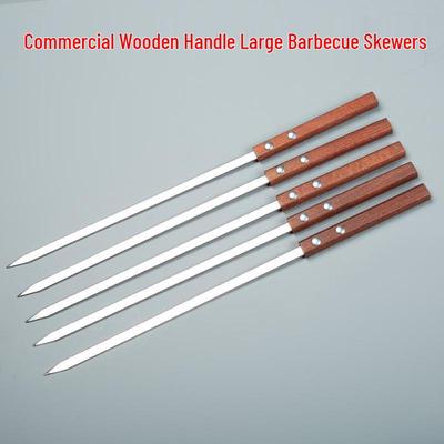 Большие шампуры для кебаба из баранины по-синьцзянски из нержавеющей стали 40 см - Плоские жарочные иглы для барбекю