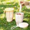 Double Layer Cup Cups Breakfast Oatmeal Storage Jars Sealed Anti-Slip Salad Cup With Spoons Lids Portable Fruit Preservation