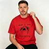 Unisex Casual What Is Even Happening Doodle Shocked Figure Print Relaxed Funny Meme Graphic Daily Wear Cotton Blend Tshirt