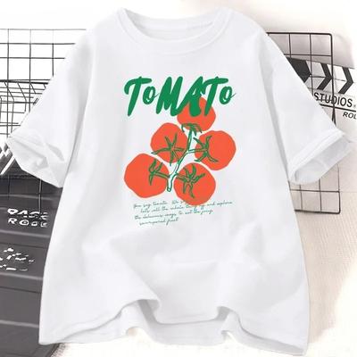 Футболка с помидором Летняя садовая футболка Женская футболка для девочки Футболка с фермерского рынка Подарок для садовода Винтажные женские футболки с коротким рукавом