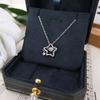 Beating Heart Lucky Star Agile Necklace for Women Japanese and Korean Simple Ins Style Versatile Five-pointed Star Pendant Collarbone Chain