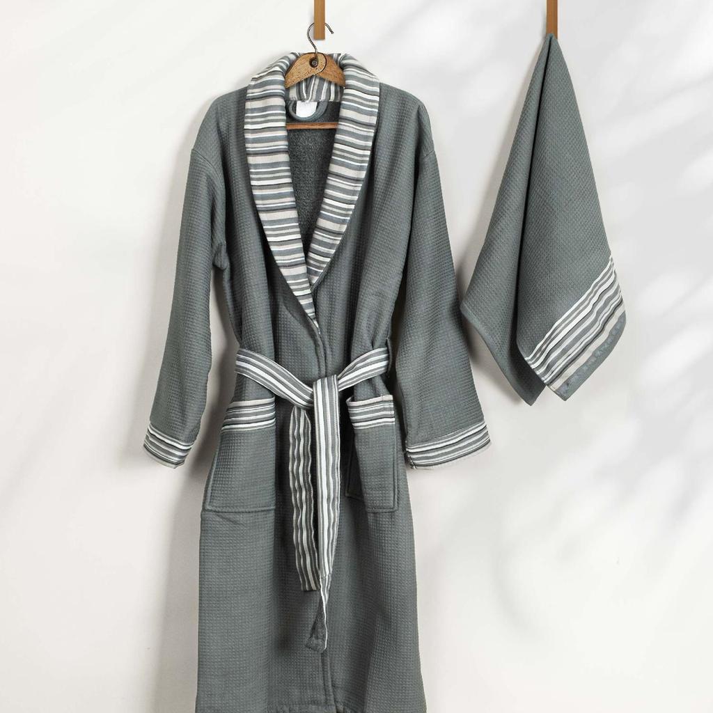 Набор Limira из 2 полотенец для лица и с капюшоном, зеленый, хлопок, 1 халат и 1 полотенце, полотенце с капюшоном, мягкое хлопковое полотенце