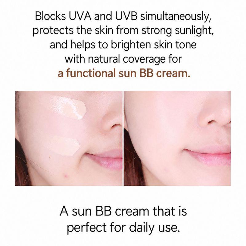 ANJO Натуральный Cover Snail Sun BB-крем SPF50+ PA+++ 50 г – BB-крем с высоким покрытием, выравнивающий тон, с защитой от УФ-лучей