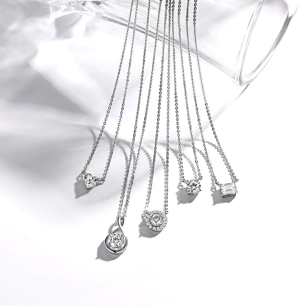 Платиновое бриллиантовое колье для женщин с мотивом бесконечности, выращенный в лаборатории бриллиант, основной камень, подвеска Total Infinity с серебряной цепочкой PT950, годовщина дня рождения