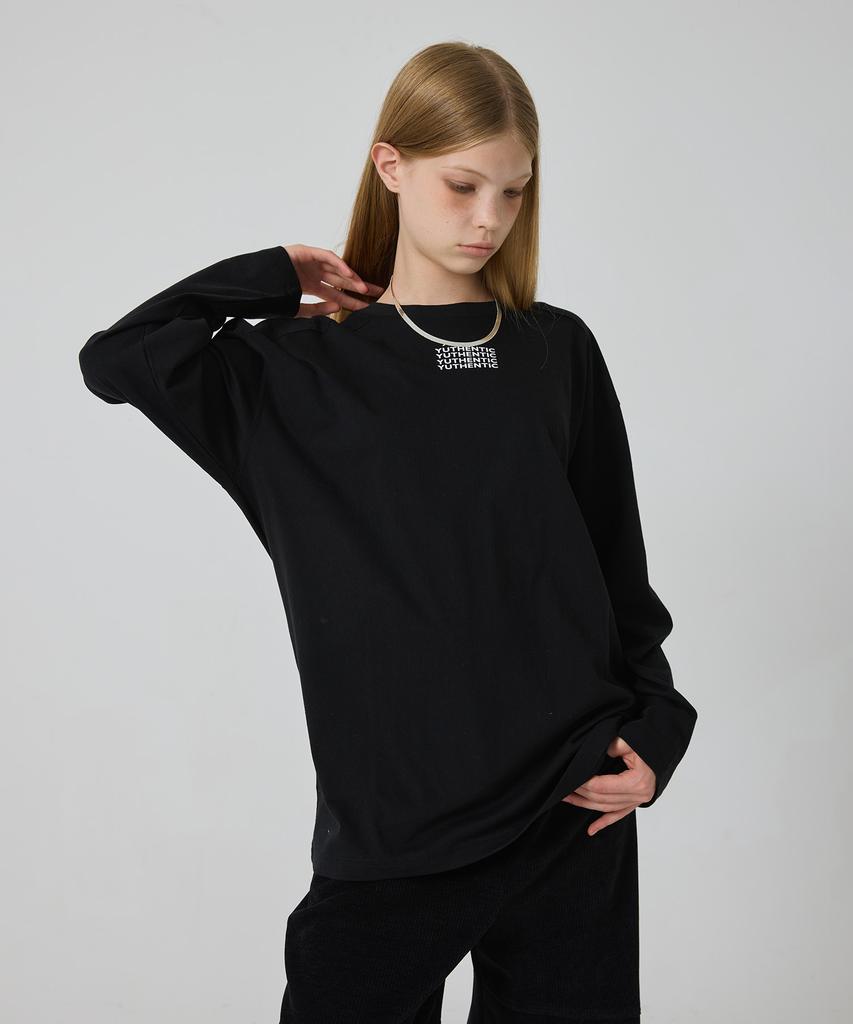 Yusentig Логотип Прямая футболка Черный Oe3Ae10910