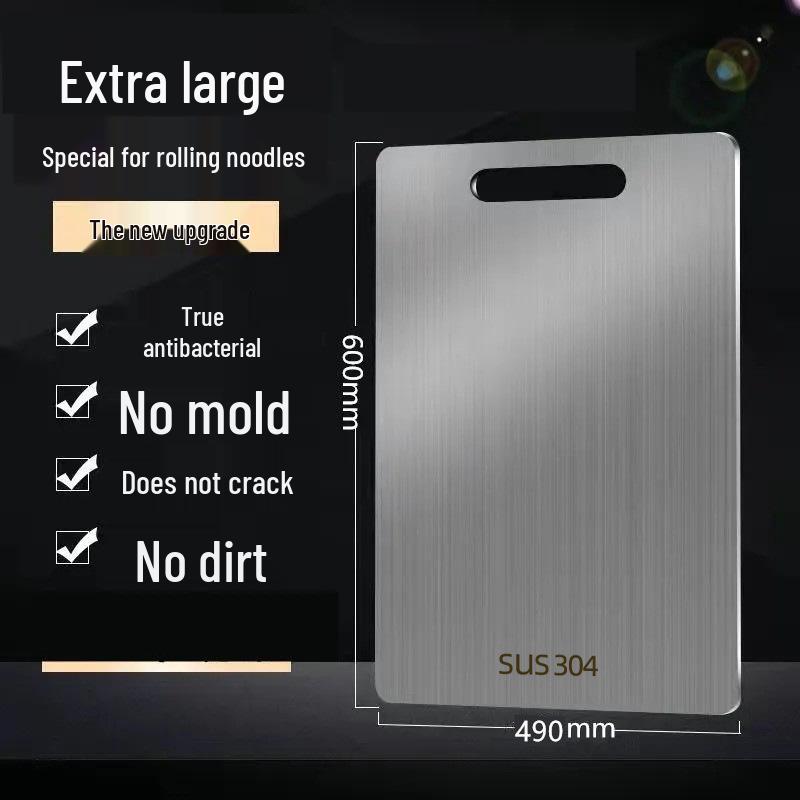 Антибактериальная разделочная доска из нержавеющей стали пищевого класса - Сверхпрочная и устойчивая к плесени, Идеальна для кухни и приготовления теста