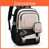 Trendy Color Matching Nylon Travel Backpack Lightweight Schoolbag Gift Kids