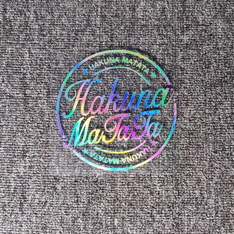 Автомобильные наклейки HAKUNA MATATA на языке суахили Светоотражающие наклейки для Corolla Крышка бака Лобовое стекло Багажник Мотоциклы Авто Тюнинг D2
