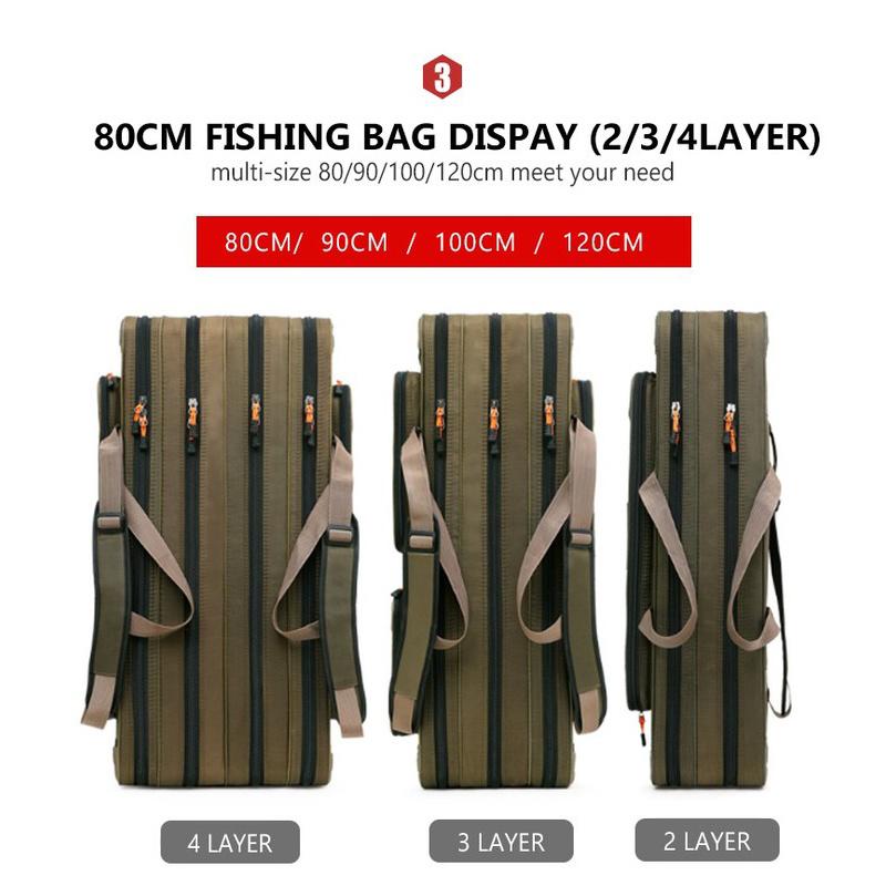 2/3/4 слоя 80/90/100/120/125/130 см рыболовная сумка удочка катушка приманка полюс сумка для хранения чехол рыболовные снасти снасти