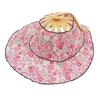 2 in 1 Bamboo Fan Foldable Sun Hat Floral Protection Cap Portable Multifunctional Women Folding