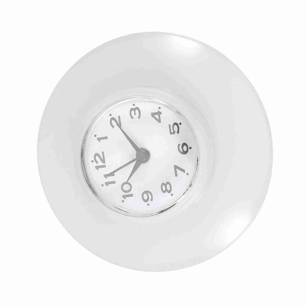 Ванная Кухня Зеркало Присоска Настенные Часы Душ Водонепроницаемые Кварцевые Часы Украшения Белый