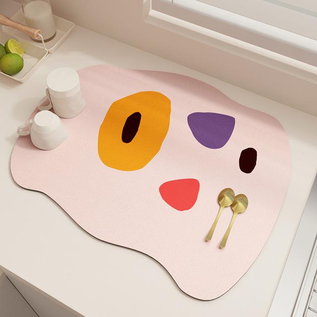 Quick Dry Kitchen Sink Drain Pad Super Absorbent Bathroom Drainer Mats Home Tableware Cups Dish Drying Mat Dinnerware Placemat