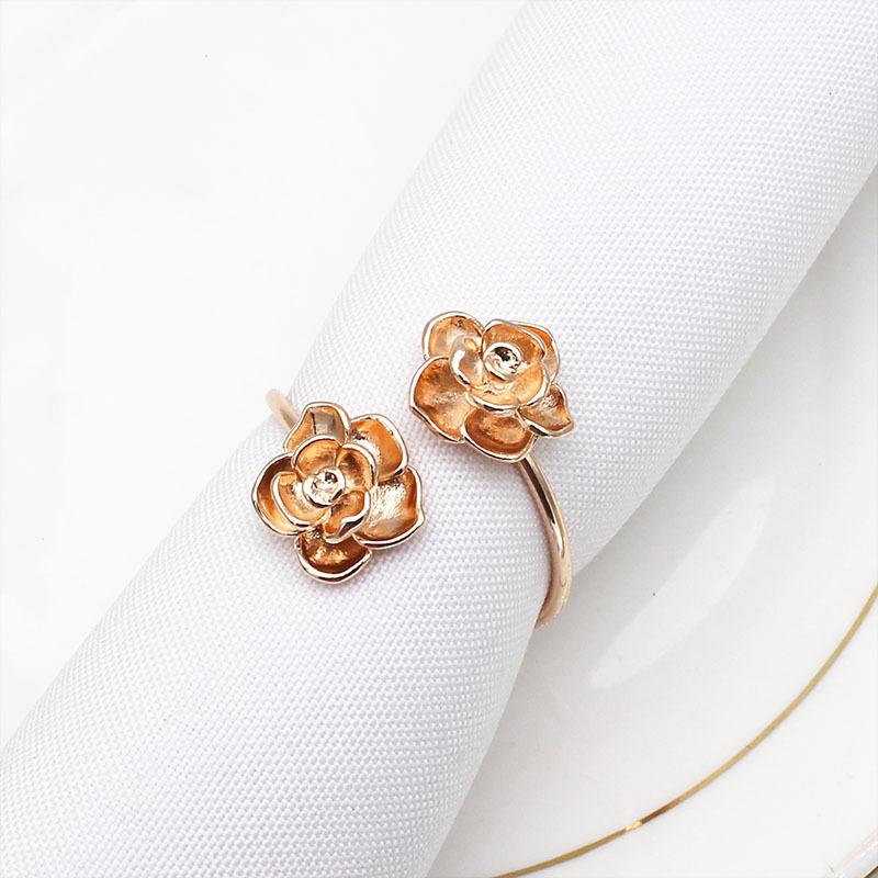 12 шт./лот кольцо для салфеток в виде розы, открытая пряжка для салфеток, кольцо для салфеток из сплава, кольцо для салфеток в форме рта, кольца для салфеток для свадеб