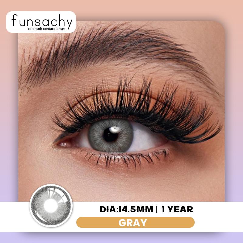 FUNSACHY 1 Pair Natural Blue Contact Lenses for Eyes Korean Fashion Color Eye Contacts Cosmetics Eye Makeup High Quality Lenses