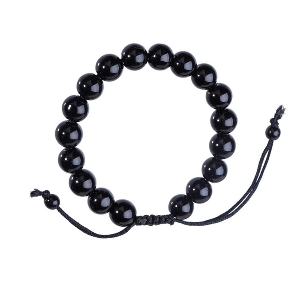 Круглый обсидиановый браслет для здоровья Браслет для здоровья