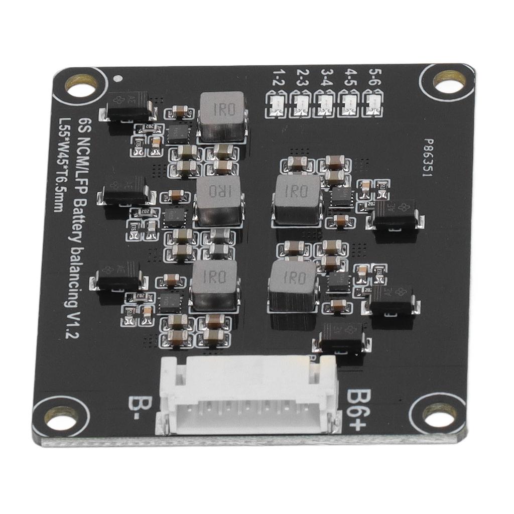 Балансировочная плата для аккумулятора 6S Индуктивный активный эквалайзер с низким энергопотреблением с кабелем и индикатором