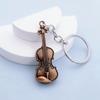 Copper Bronze Violin Key Chain Cello Musical Instrument Pendant  Musician Jewelry