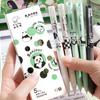 5PCS/Set Black Ink Gel Pen Press Type Ballpoint Pen High Quality Writing Tools  Stationery