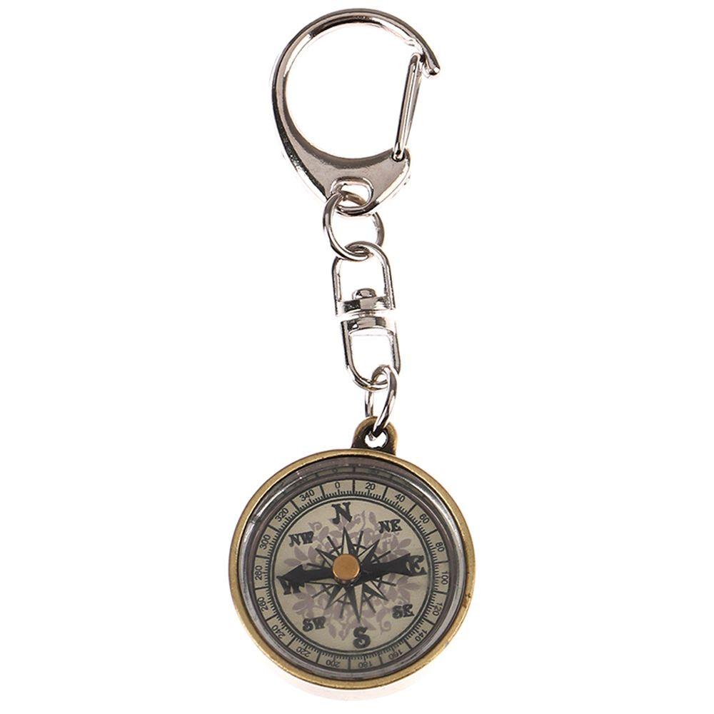 Portable Zinc Zinc Zinc Alloy Navigation Tools Vintage Mini Compass Camping Compass Key Ring Pocket Compass