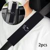 2PCS Car Supplies, Smiling Face, Seat Belt Cover, Safety Belt Shoulder Protector, Soft And Cute Car Interior Accessories