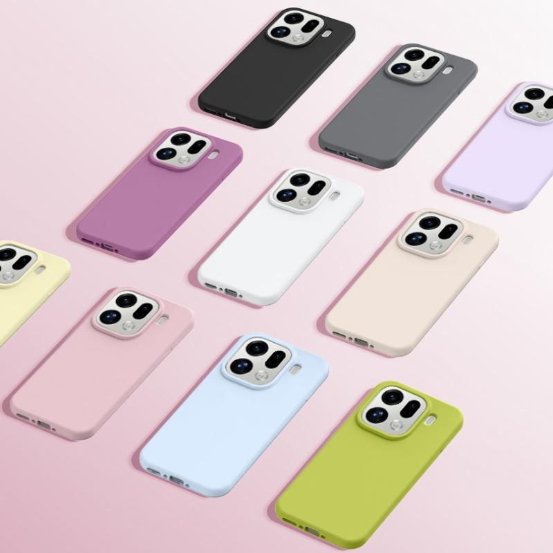 Чехол для телефона Oppo Find X9 Pro Роскошный Жидкий Мягкий Силикон Комфортное Ощущение Встроенная Бархатная Крышка Для Find X8 X9Pro 5G Бампер