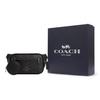 Coach Elias 29 Signature Print Сумка-пояс на молнии из покрытого холста Большая мужская поясная сумка Черная CZ400-QBMI5