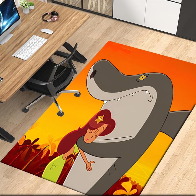 Zig & Sharko Printed Carpetrugfor Office Chair Living Room Bedroom Kitchen Room Decor Gifts
