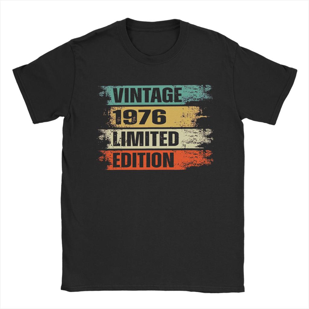 Vintage 1976 Limited Edition T Shirt Beach  Hipster TShirts Unisexs 100 Cotton O Neck Plus Size Tees ShortSleeved Retro Tshirt