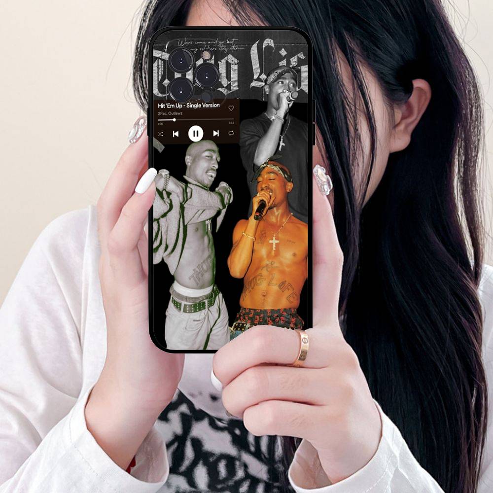 Чехол для телефона с изображением американского рэпера T-Tupac S-Shakur для iPhone 17 Air 16 15 14 13 12 11 Pro Max 16 15 14 Plus, мягкий чехол из ТПУ