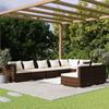 Day and Night - Day and Night Garden Furniture Set 8 Pieces and Brown Synthetic Rattan Cushions