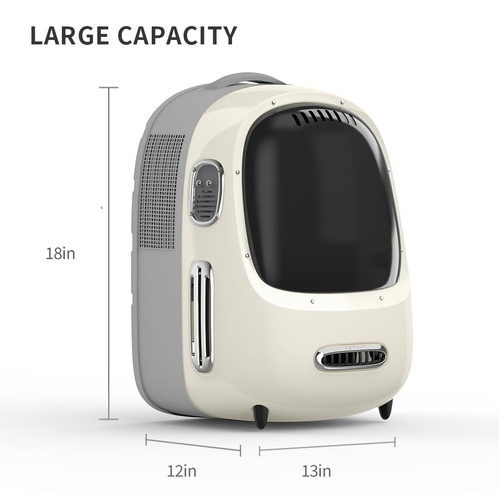 Luxury Large Portable Cabin Cat Backpack Cat Backpack Carrier Inbuilt Fan Light Transparent Breathable Aviation Pet Case