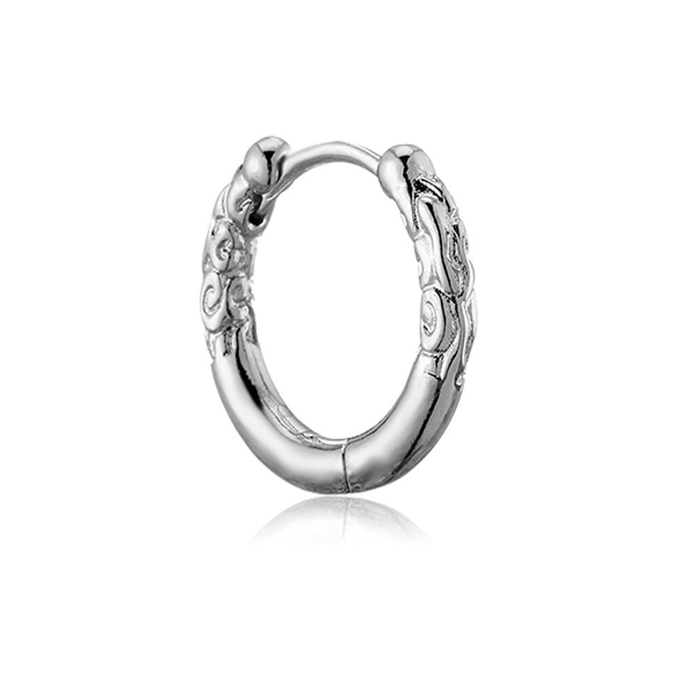 Мужские гипоаллергенные серьги-кольца из титановой стали Baosalina - Модные, универсальные серьги-пряжки из нержавеющей стали.