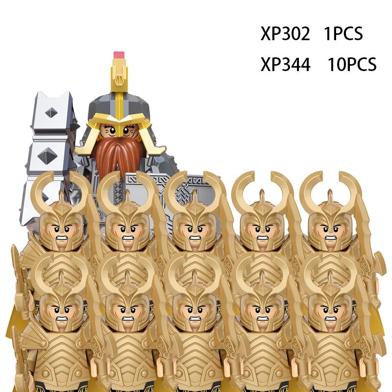 Medieval Elf Rohan Soldiers Guard Army Lotr Action Figures Mini Bricks Doll Assemble Building Blocks DIY Toys for Kid Gifts