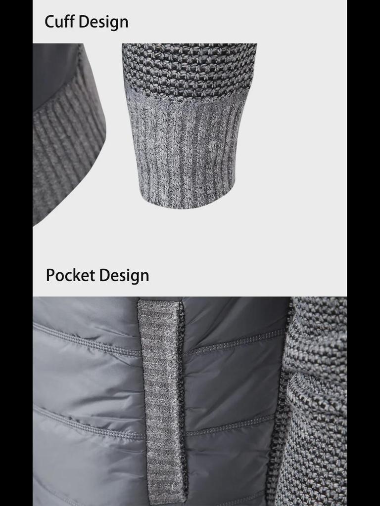 2023 Мужская трикотажная куртка в корейском стиле с воротником-стойкой