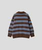 BLACK MOMENT Cozy Rugby Stripe Knit [Brown/Blue]